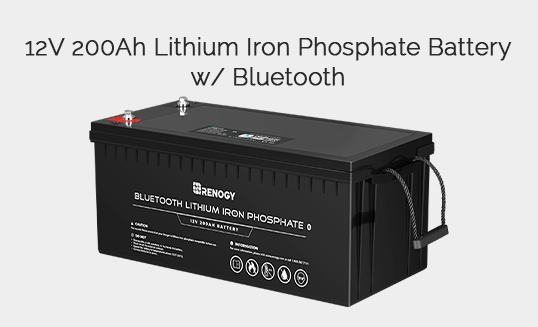 12V 200Ah Lithium Iron Phosphate Battery w/ Bluetooth【Pre-order】