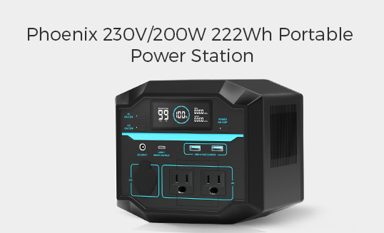 Phoenix 230V/200W 222Wh Portable Power Station