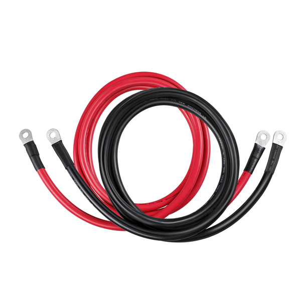 8Ft 1AWG Inverter Cables for 3/8In Lugs